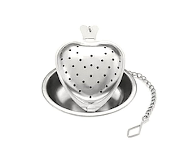 BOULE À THÉ COEUR AVEC RECEVEUR
