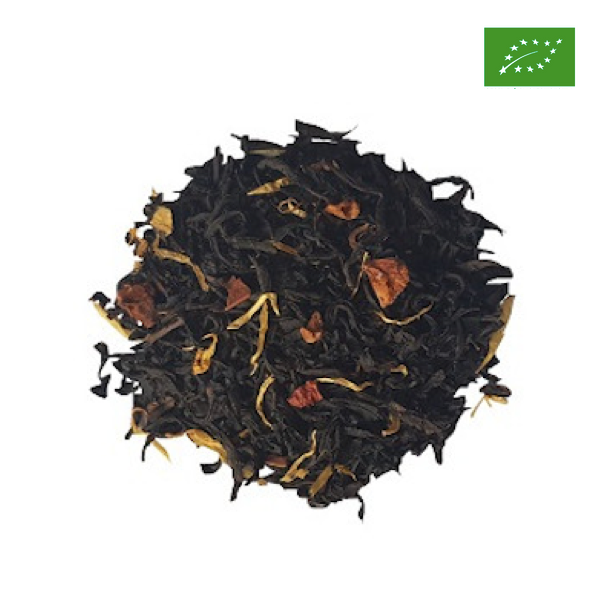 SOLEIL NOIR - THÉ NOIR AROMATISÉ BIO (pomme, pêche, raisin)
