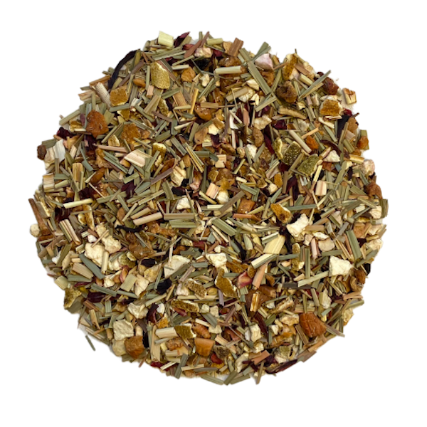 UN ÉTÉ À GALLE - INFUSION BIO (citronnelle, hibiscus, banane, fraise, litchi, pamplemousse)