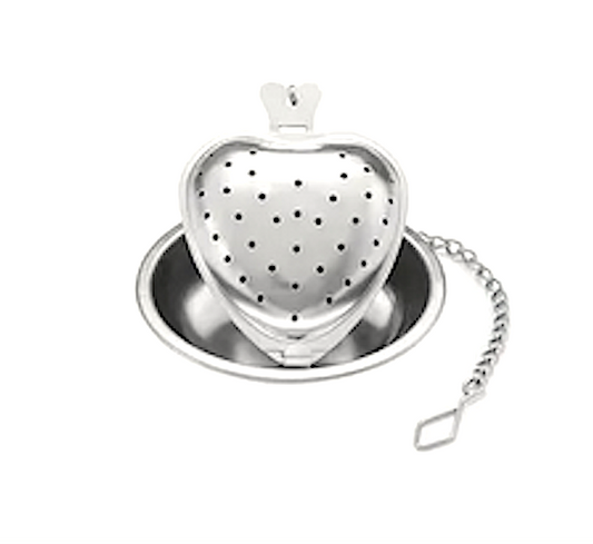 BOULE À THÉ COEUR AVEC RECEVEUR